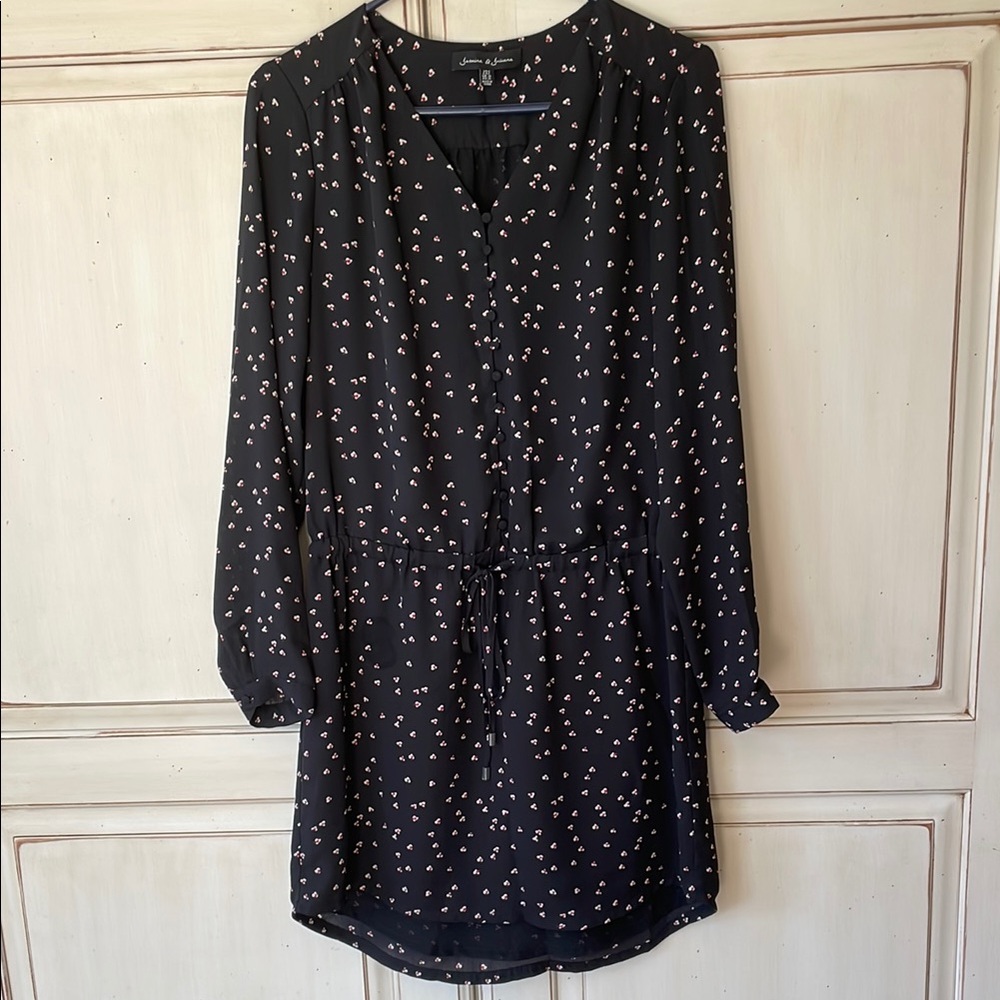 Elegant Black Floral Dress
